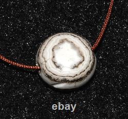 Genuine Ancient Bactrian Agate Dzi Bead with Rare Patina Circa 2500 2250 BCE