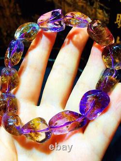 Genuine Natural Auralite 23 Super Eight Crystal Beads Rare Bracelet AAA