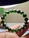 Genuine Natural Green Tourmaline Crystal Clear Round Beads Rare Bracelet 11m 6a