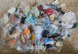 HUGE 15lb Lot Of Various Jewelry Making Beads Crystal Stone Semi Rare Glass Seed