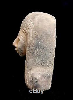 Hieroglyphic Mask Ancient Egyptian Antiquities Queen Coffin Sculpture Rare Bead