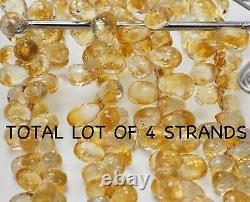 High Quality Natural Citrine Beads Rare Citrine Gemstone Faceted Teardrop Beads