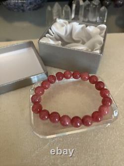 High Quality Rare Rhodochrosite Rose Ice Bracelet 10 Mm