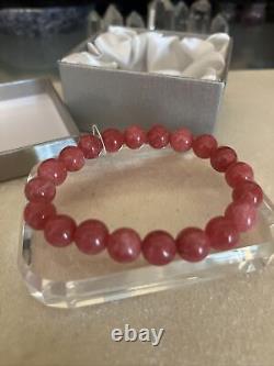 High Quality Rare Rhodochrosite Rose Ice Bracelet 10 Mm