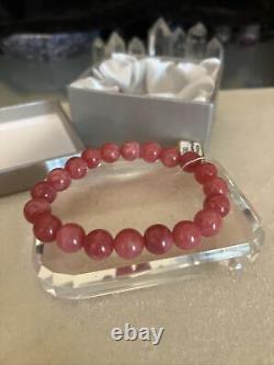 High Quality Rare Rhodochrosite Rose Ice Bracelet 10 Mm