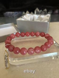 High Quality Rare Rhodochrosite Rose Ice Bracelet 10 Mm