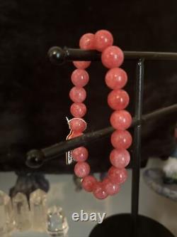 High Quality Rare Rhodochrosite Rose Ice Bracelet 10 Mm