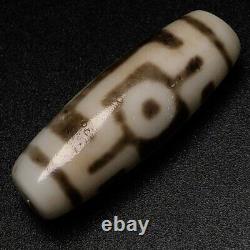 Himalayan Ancient Tibetan DZI Beads Old Agate Rare 2 Eye Totem Amulet Pendant