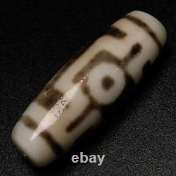 Himalayan Ancient Tibetan DZI Beads Old Agate Rare 2 Eye Totem Amulet Pendant