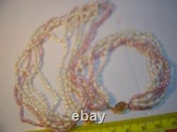 Incredible Quality Genuine Rare Pearls-necklace&bracelet-solid 14 Ct Gold Clasps