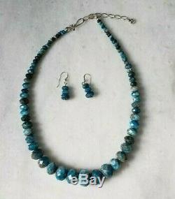 JAY KING Blue Apetite Graduated Beads Necklace & Earrings Set Sold out Rare 18