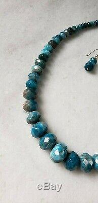 JAY KING Blue Apetite Graduated Beads Necklace & Earrings Set Sold out Rare 18