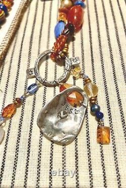 JES MAHARRY Pure Heart Sterling Gemstone Necklace Bracelet 2pc Collection RARE