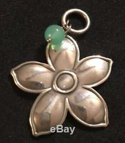 James Avery Spring Flower Green Chrysoprase Bead Pendant Rare Read Description