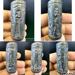 Jasper old rare cylinder seal intaglio royal unique Bead #i