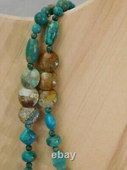 Jay King MF 42 Multi-Colored Turquoise Chrysocolla Necklace Rare Gem Silica