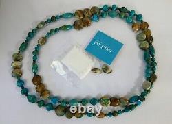 Jay King MF 42 Multi-Colored Turquoise Chrysocolla Necklace Rare Gem Silica