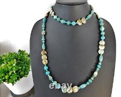 Jay King MF 42 Multi-Colored Turquoise Chrysocolla Necklace Rare Gem Silica