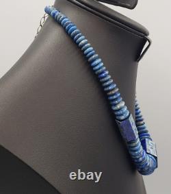 Jay King Mine Finds DTR 925 Necklace Lapis Lazuli Vtg Rondelle Beads Disc Rare