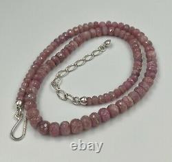 Jay King Mine Finds Graduated Pink SAPPHIRE 18 Necklace Sterling 925 DRT RARE