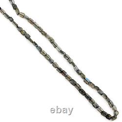 Labradorite Beads Strand Rectangle 13 Inch Wholesale Lot Rare Gemstone Jewellery