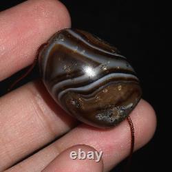 Large Authentic Ancient Agate Stone bead with Rare Pattern over 2000 Years Old