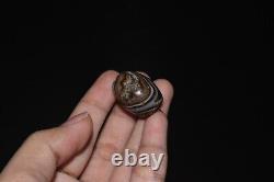 Large Authentic Ancient Agate Stone bead with Rare Pattern over 2000 Years Old