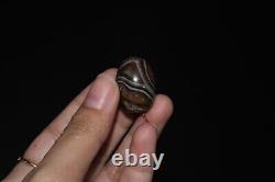 Large Authentic Ancient Agate Stone bead with Rare Pattern over 2000 Years Old