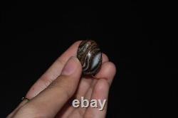 Large Authentic Ancient Agate Stone bead with Rare Pattern over 2000 Years Old