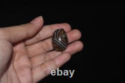 Large Authentic Ancient Agate Stone bead with Rare Pattern over 2000 Years Old