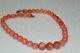 Loveliness 100% Natural Coral Hand Carved Organic Rare Red Round Necklace Beads