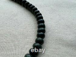 Male/Female. 925 SS, Rare Australian Black Matrix Opal Necklace 20 inch USA Made