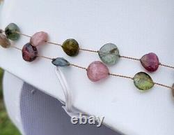 Margo Morrison NY Multicolor Tourmaline Sterling Necklace 2 Layer 17 VERY RARE
