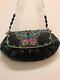 Mary Frances Black Leather Purse/clutch Butterfly With Stones. Beauty! Rare
