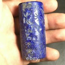 Master Piecs Sassanian Old Lapis Lazuli Stone Historical Rare CylinderSeal Bead