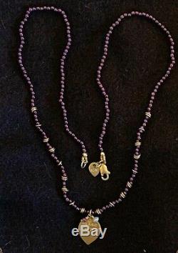 Me & Ro Devotion Necklace, Amethyst and Gold Beads, Rare