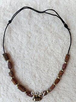 Moroccan Necklace Silver beaded Berber Tribes handmade by rare African stones
