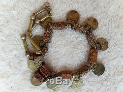 Moroccan Necklace Silver beads Berber Tribe handmade by rare African stones coin