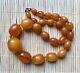Natural Old Antique Genue Baltic Amber Beads Jewelry Gem Marble Top Rare