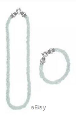 NWT LAGOS. 925 Silver Icon Prehnite Gemstone Multi-Strand Beaded Bracelet RARE