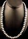 Native American Navajo Pearls 12 Mm St Silver Bead Necklace 24 Rare Sale A424
