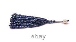 Natural BLUE SAPPHIRE/Smooth rondelle/Tassel for pendant/2.50MM to 4.25MM/Rare