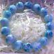 Natural Blue Larimar Rare Gemstone Translucent Beads Bracelet 13mm Aaaaa