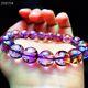 Natural Cacoxenite Purple Rutilated Round Beads Rare Women Bracelet 10.5mm Aaaaa