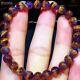 Natural Cacoxenite Purple Rutilated Round Beads Rare Women Bracelet 6.7mm Aaaaa