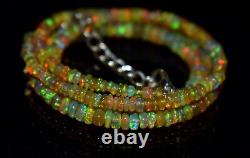 Natural Ethiopian Opal Gemstone Opal Rare Beaded Necklace Opal