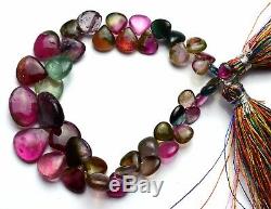 Natural Gem Super Quality Rare Bi-Color Tourmaline Heart Shape Briolette Beads7