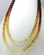 Natural Genuine Baltic Amber Beads Necklace 60 Long Pr 30 Double Strand Rare