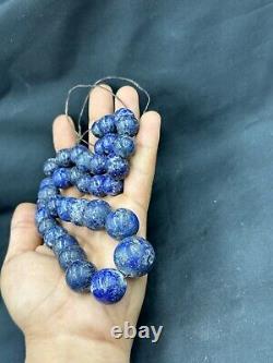 Natural Lapsi Lazuli Stone Beads Rare Old Lapis Lazuli Stone Very Unique