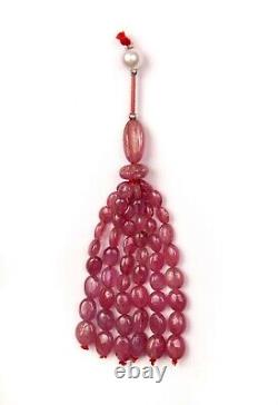 Natural RUBY/Smooth oval/Tassel for pendant/5x7MM to 8x10MM/113.60 carats/Rare